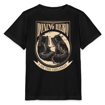 Boxing Hero - The Greatest - On Dark - T-shirt bio MINI CREATOR Stanley/Stella Enfant - noir - Devant - Mikhail (115cm)