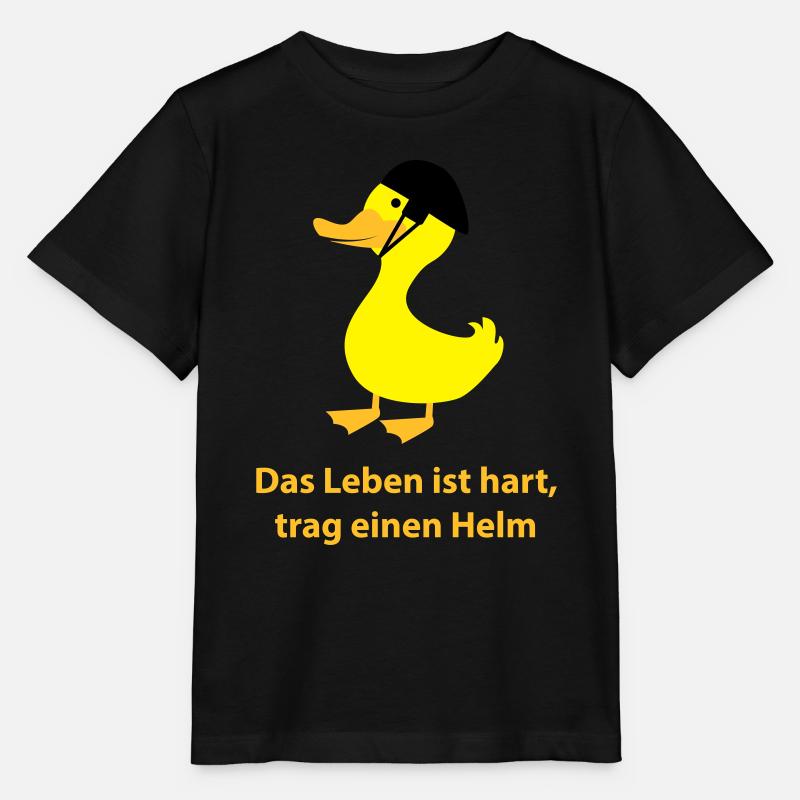 Ente mit Helm - Stanley/Stella Kinder T-Shirt MINI CREATOR  - Schwarz
