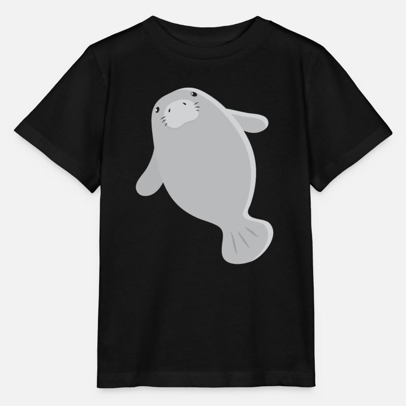 Lamantin gris simple super mignon - T-shirt bio MINI CREATOR Stanley/Stella Enfant - noir