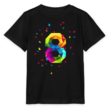 Birthday birthday shirt 8 eight eight colorful - Stanley/Stella MINI CREATOR Kids’ T-Shirt - black - Front - Mikhail (115cm)