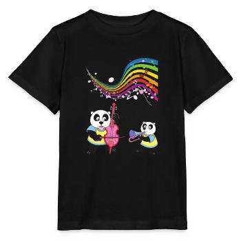 Panda - T-shirt bio MINI CREATOR Stanley/Stella Enfant - noir - Devant - Mikhail (115cm)