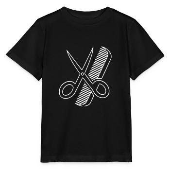 Coupe cheveux Coiffeur idée cadeau couper cheveux - T-shirt bio MINI CREATOR Stanley/Stella Enfant - noir - Devant - Mikhail (115cm)