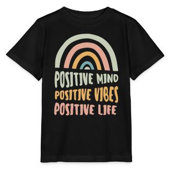 Positive Mind Positive Vibes Vie positive - T-shirt bio MINI CREATOR Stanley/Stella Enfant - noir - Devant - Mikhail (115cm)