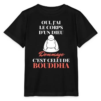 Oui j'ai le corps d'un dieu... - T-shirt bio MINI CREATOR Stanley/Stella Enfant - noir - Devant - Mikhail (115cm)