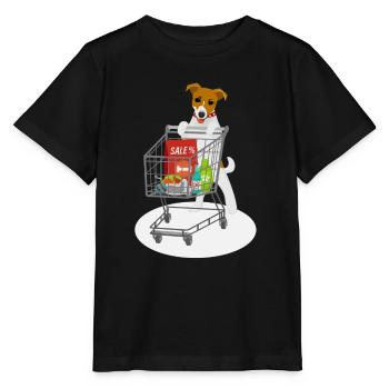 Jack was shopping - Stanley/Stella MINI CREATOR Kids’ T-Shirt - black - Front - Mikhail (115cm)