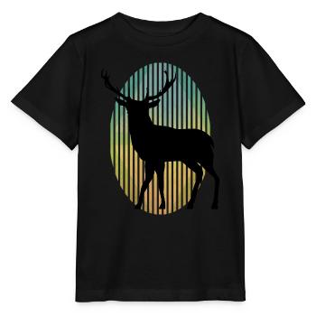 Hirsch - Stanley/Stella Kinder T-Shirt MINI CREATOR  - Schwarz - Vorne - Mikhail (115cm)
