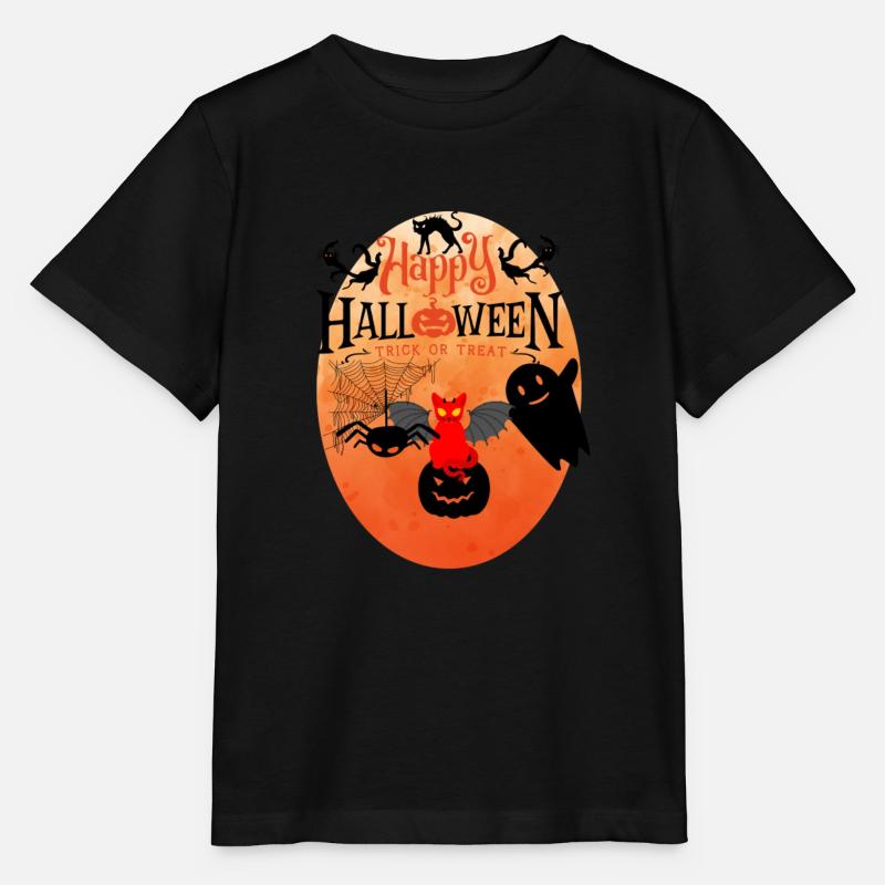Cat-o-ween die Monster sind raus! - Stanley/Stella Kinder T-Shirt MINI CREATOR  - Schwarz