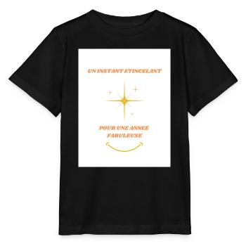 Un instant étincelant pour une année fabuleuse - T-shirt bio MINI CREATOR Stanley/Stella Enfant - noir - Devant - Mikhail (115cm)