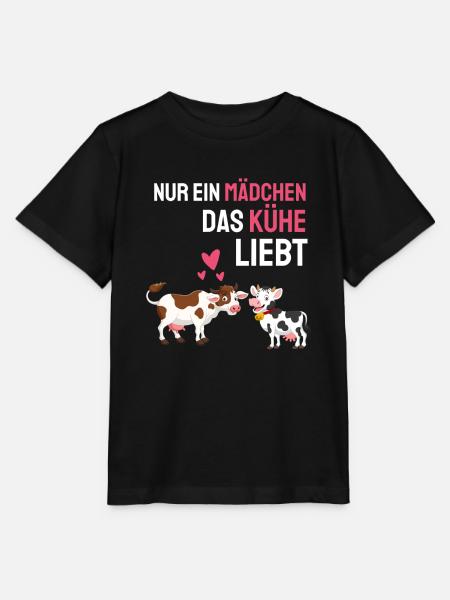 Bauernhof Tier Mädchen Geschenk Landwirt Kuh - Stanley/Stella Kinder T-Shirt MINI CREATOR - Schwarz