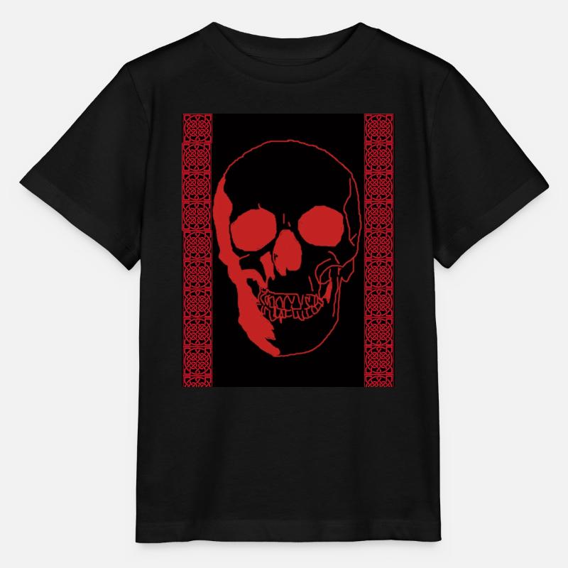 Crâne celtique - T-shirt bio MINI CREATOR Stanley/Stella Enfant - noir