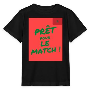SUPPORTER MAROC - T-shirt bio MINI CREATOR Stanley/Stella Enfant - noir - Devant - Mikhail (115cm)