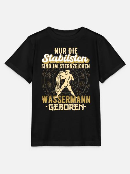 Sternzeichen Wassermann Wassermänner Geschenk - Stanley/Stella Kinder T-Shirt MINI CREATOR  - Schwarz