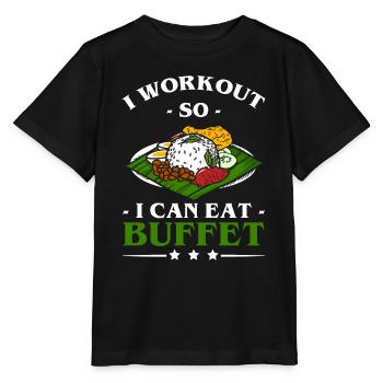 Food counter grill delicacies - Stanley/Stella MINI CREATOR Kids’ T-Shirt - black - Front - Mikhail (115cm)