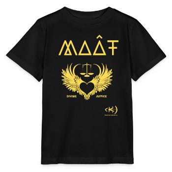 KAMA SOUL MA'AT Winged Heart Gold - Stanley/Stella MINI CREATOR Kids’ T-Shirt - black - Front - Mikhail (115cm)