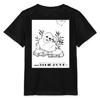 Steinbock - Stanley/Stella Kinder T-Shirt MINI CREATOR  - Schwarz - Vorne - Mikhail (115cm)