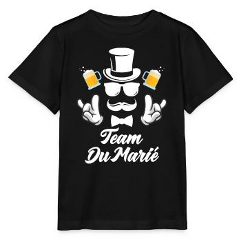 Enterrement de vie de garçon EVG Staff Marié Drôle - T-shirt bio MINI CREATOR Stanley/Stella Enfant - noir - Devant - Mikhail (115cm)