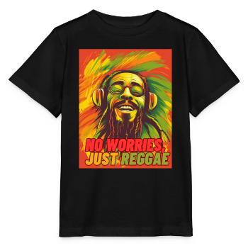 No Worries, Just Reggae! Fun T Shirt - Stanley/Stella MINI CREATOR Kids’ T-Shirt - black - Front - Mikhail (115cm)