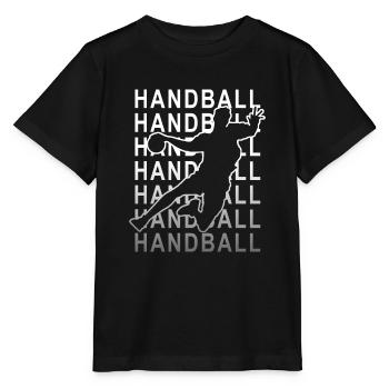 Handball Verlauf - Stanley/Stella Kinder T-Shirt MINI CREATOR  - Schwarz - Vorne - Mikhail (115cm)