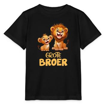 Grote Broer - Stanley/Stella Kinder-T-shirt MINI CREATOR  - zwart - Voor - Mikhail (115cm)