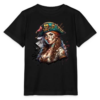 Piratinn - Stanley/Stella Kinder T-Shirt MINI CREATOR  - Schwarz - Vorne - Mikhail (115cm)