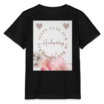 Hochzeitstag - Stanley/Stella Kinder T-Shirt MINI CREATOR  - Schwarz - Vorne - Mikhail (115cm)