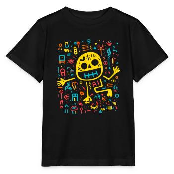La foulée colorée de maman - T-shirt bio MINI CREATOR Stanley/Stella Enfant - noir - Devant - Mikhail (115cm)
