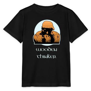 Hölzerner Denker - Stanley/Stella Kinder T-Shirt MINI CREATOR  - Schwarz - Vorne - Mikhail (115cm)