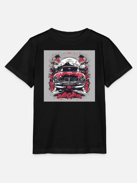 Rotes Auto - Stanley/Stella Kinder T-Shirt MINI CREATOR - Schwarz