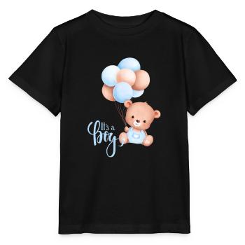 Its a boy - Stanley/Stella MINI CREATOR Kids’ T-Shirt - black - Front - Mikhail (115cm)