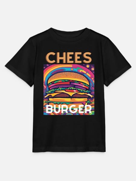 Cheeseburger - Stanley/Stella Kinder T-Shirt MINI CREATOR  - Schwarz