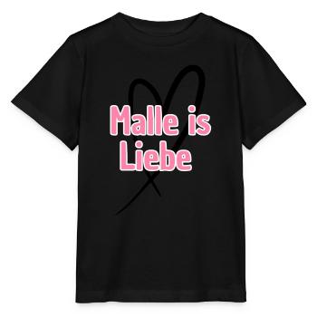 Malle ist Liebe Herz - Stanley/Stella Kinder T-Shirt MINI CREATOR  - Schwarz - Vorne - Mikhail (115cm)