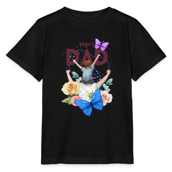 Super papa - Héros de la vie quotidienne - T-shirt bio MINI CREATOR Stanley/Stella Enfant - noir - Devant - Mikhail (115cm)