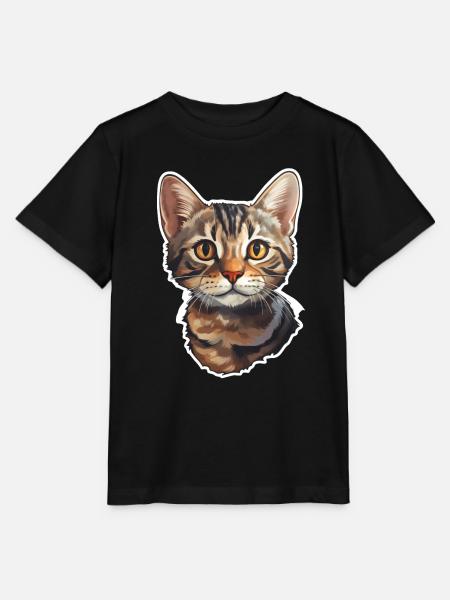 British Shorthair Katzenkopf - Stanley/Stella Kinder T-Shirt MINI CREATOR - Schwarz
