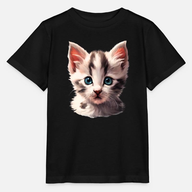 Petit chaton mignon - T-shirt bio MINI CREATOR Stanley/Stella Enfant - noir