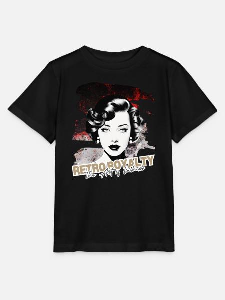 Retro Royalty - Stanley/Stella Kinder T-Shirt MINI CREATOR - Schwarz