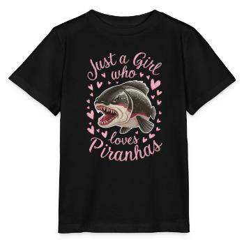 Piranha - Stanley/Stella Kinder T-Shirt MINI CREATOR  - Schwarz - Vorne - Mikhail (115cm)