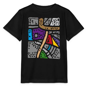 Colors Abstract - Carpet - Stanley/Stella MINI CREATOR Kids’ T-Shirt - black - Front - Mikhail (115cm)