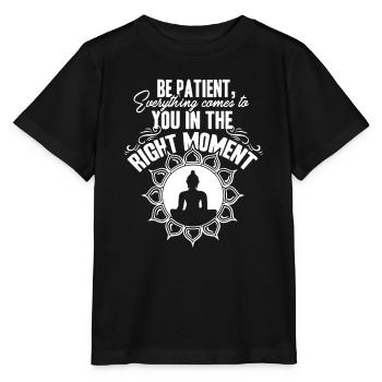 Buddha Be Patient - Stanley/Stella MINI CREATOR Kids’ T-Shirt - black - Front - Mikhail (115cm)