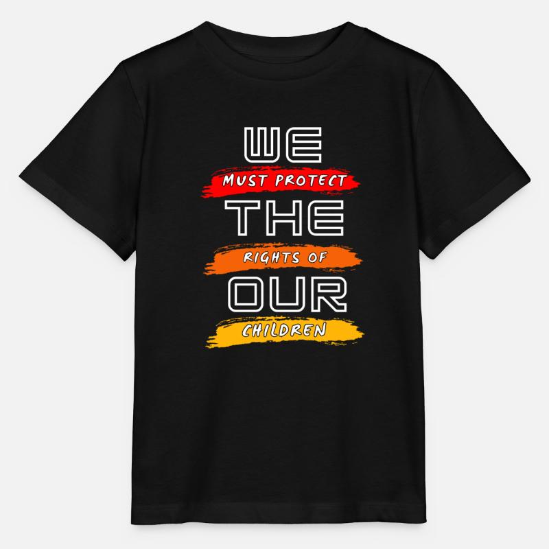 Nous devons protéger les droits de nos enfants - T-shirt bio MINI CREATOR Stanley/Stella Enfant - noir