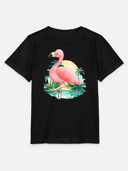 Flamingo - Stanley/Stella Kinder T-Shirt MINI CREATOR - Schwarz