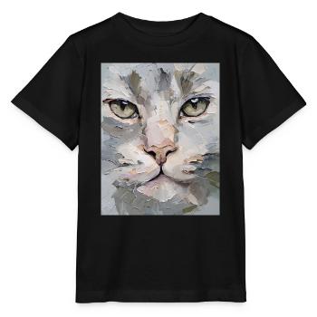 Lynx Painting Oil Paints Gift - Stanley/Stella MINI CREATOR Kids’ T-Shirt - black - Front - Mikhail (115cm)