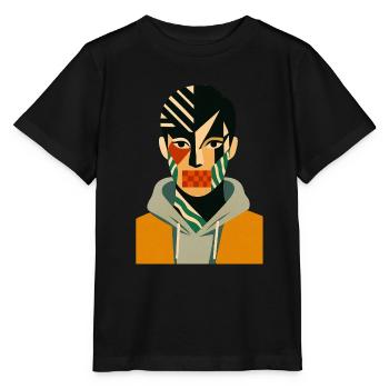 Cv dazzle style - Stanley/Stella Kinder T-Shirt MINI CREATOR  - Schwarz - Vorne - Mikhail (115cm)