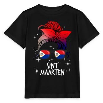 Sint Maarten - Stanley/Stella Kinder T-Shirt MINI CREATOR  - Schwarz - Vorne - Mikhail (115cm)