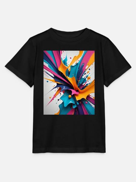 Farbklecks - Stanley/Stella Kinder T-Shirt MINI CREATOR - Schwarz