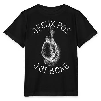 J'peux Pas J'ai Boxe Sport Boxeur Boxe Cadeau - T-shirt bio MINI CREATOR Stanley/Stella Enfant - noir - Devant - Mikhail (115cm)
