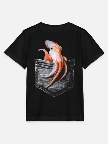 Tintenfisch - Stanley/Stella Kinder T-Shirt MINI CREATOR - Schwarz