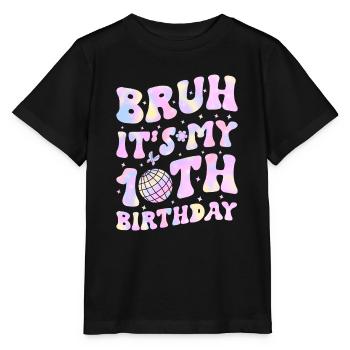 10th Birthday Girl Gift Idea Ten Years - Stanley/Stella MINI CREATOR Kids’ T-Shirt - black - Front - Mikhail (115cm)