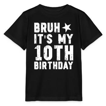 10th Birthday Girl Gift Idea Ten Years - Stanley/Stella MINI CREATOR Kids’ T-Shirt - black - Front - Mikhail (115cm)