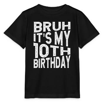 10th Birthday Girl Gift Idea Ten Years - Stanley/Stella MINI CREATOR Kids’ T-Shirt - black - Front - Mikhail (115cm)