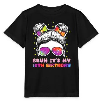 10th Birthday Girl Gift Idea Ten Years - Stanley/Stella MINI CREATOR Kids’ T-Shirt - black - Front - Mikhail (115cm)